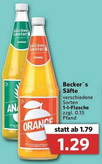 Combi Becker's Säfte Angebot