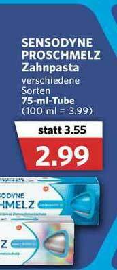 Combi Sensodyne Proschmelz Zahnpasta Angebot