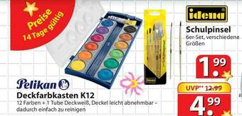 Famila Nord West Pelikan Deckfarbkasten K12 Idena Angebot