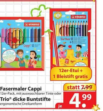 Famila Nord West Fasermaler Cappi Oder Trio Dicke Buntstifte Angebot