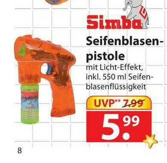 Famila Nord West Simba Seifenblasen-pistole Angebot