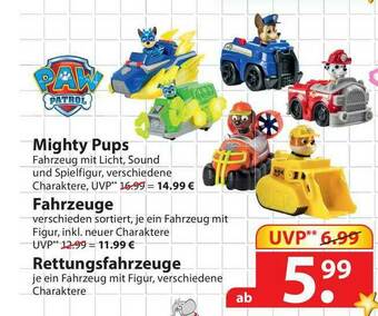 Famila Nord West Mighty Pups Fahrzeuge Rettungsfahrzeuge Paw Patrol Angebot