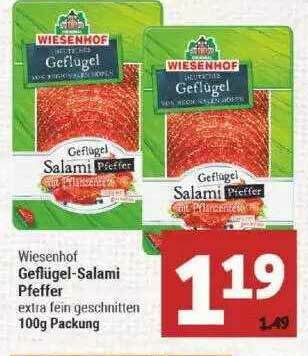 Marktkauf Wiesenhof Geflügel-salami Pfeffer Angebot