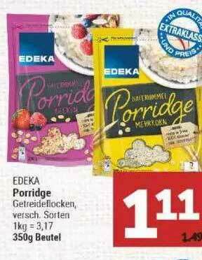 Marktkauf Edeka Porridge Angebot