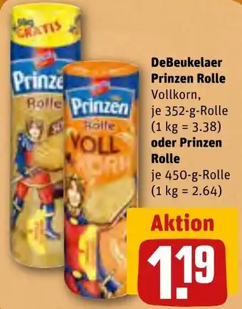 REWE DeBeukelaer Prinzen Rolle 352 g oder Prinzen Rolle 450 g Rolle Angebot