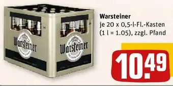 REWE Warsteiner 20x0,5 L-Fl. Kasten Angebot