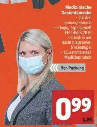 Marktkauf Medizinische Gesichtsmaske Angebot