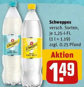 REWE Schweppes 1,25 L-Fl. Angebot