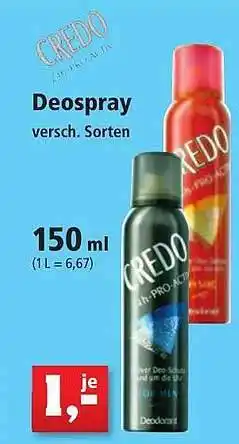 Thomas Philipps Credo deospray Angebot