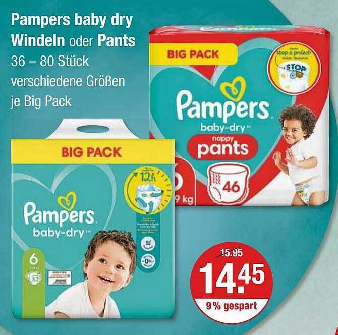 Pampers baby dry windeln oder pants Angebot bei V Markt