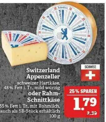 Marktkauf Switzerland Appenzeller Oder Rahm-schnittkäse Angebot