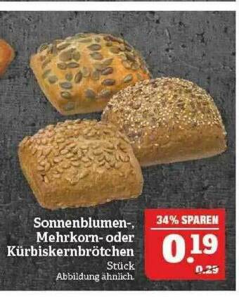 Marktkauf Sonnenblumen-, Mehrkorn- Oder Kürbiskernbrötchen Angebot