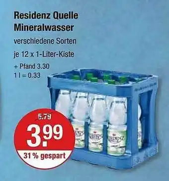 V Markt Residenz quelle mineralwasser Angebot