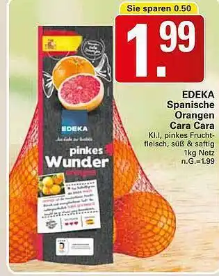 WEZ Edeka spanische orangen cara cara Angebot