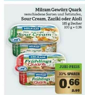 Marktkauf Milram Gewürz Quark, Sour Cream, Zaziki Oder Aioli Angebot