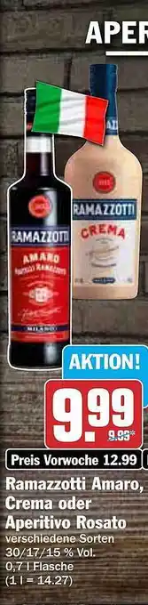 AEZ Ramazzotti amaro, crema oder aperitivo rosato Angebot