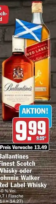 AEZ Ballantines finest scotch whisky oder johnnie walker red label whisky Angebot