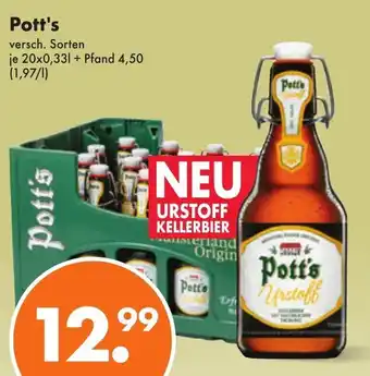 Trink und Spare Pott's 20x0,33 L Angebot