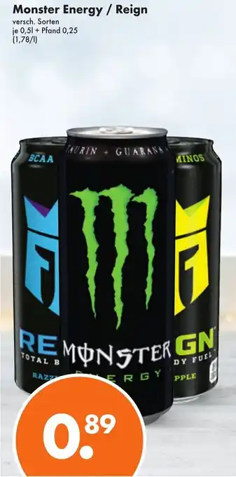 Trink und Spare Monster Energy/Reign 0,5 L Angebot