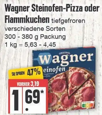 Edeka Frischemarkt Wagner Steinofen Pizza oder Flammkuchen 300-380 g Packung Angebot