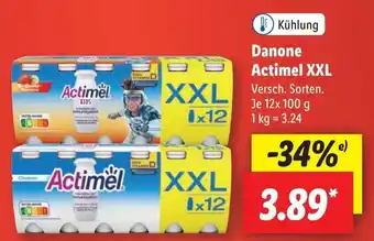 Lidl Danone Actimel XXL 12x100 g Angebot