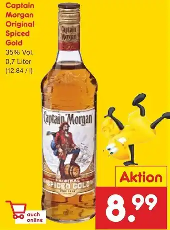 Netto Getränke Discount Captain Morgan Original Spiced Gold 0,7 Liter Angebot