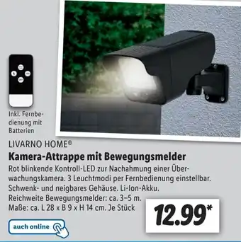 Lidl Livarno Home Kamera Attrappe mit Bewegungsmelder Angebot