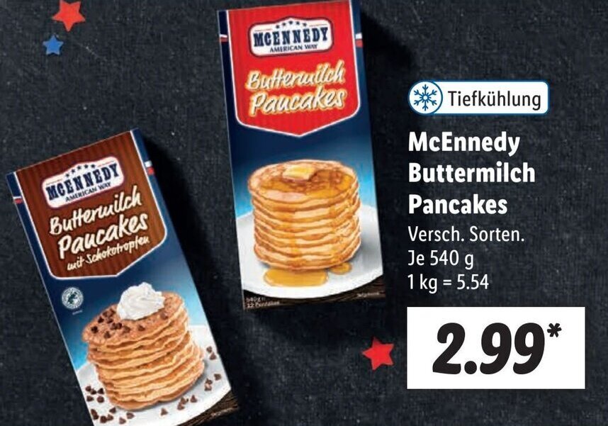McEnnedy Buttermilch Pancakes 540 g Angebot bei Lidl