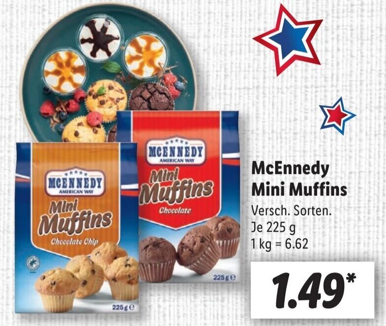 McEnnedy Mini Muffins 225 g Angebot bei Lidl