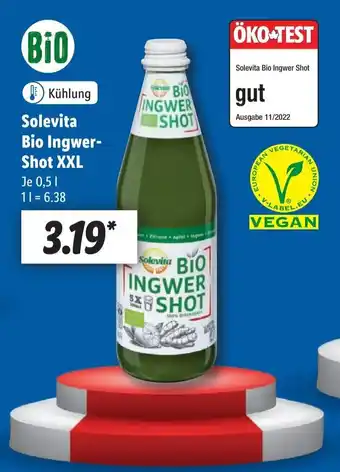 Lidl Solevita Bio Ingwer Shot XXL 0,5 l Angebot