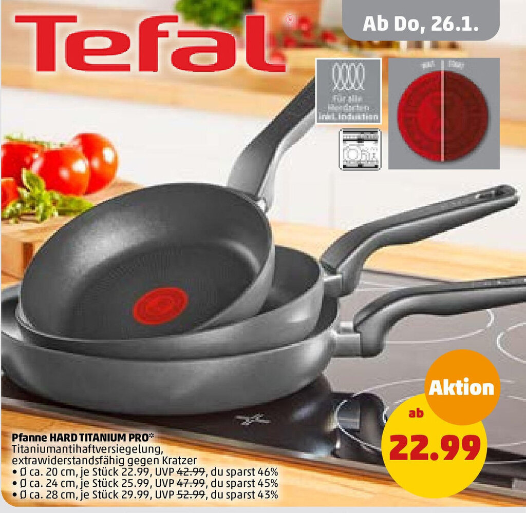 Tefal Pfanne Hard Titanium Pro Angebot Bei Penny 4709