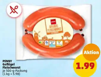 PENNY Penny Geflügel Fleischwurst 500 g Packung Angebot