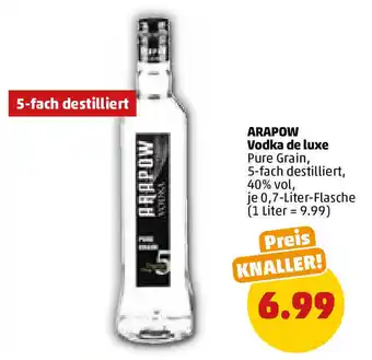 PENNY Arapow Vodka de Luxe 0,7 Liter Flasche Angebot