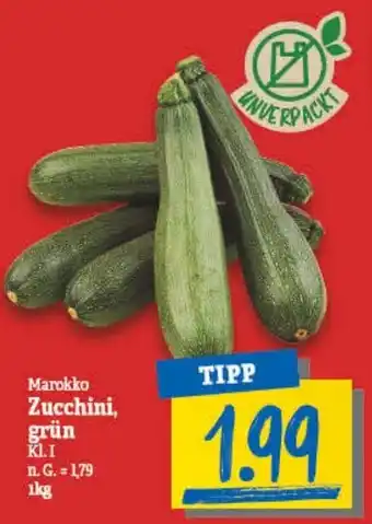 NP Discount Zucchini, grün 1 kg Angebot