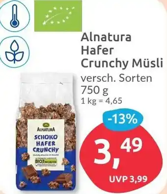 Budni Alnatura Hafer Crunchy Müsli 750 g Angebot