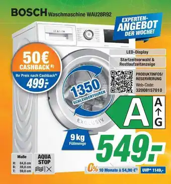 Expert Bening Bosch waschmaschine wau28r92 Angebot
