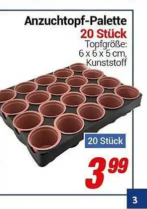 CENTERSHOP Anzuchttopf-palette 20 stück Angebot