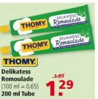 Multi Markt Thomy Delikatess Remoulade 200 ml Tube Angebot