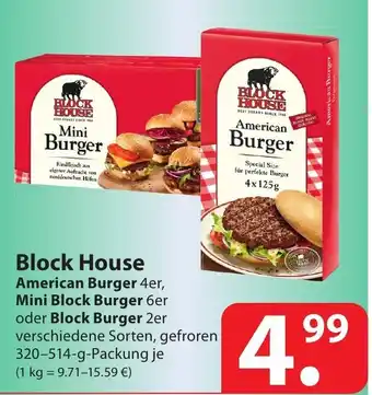 Famila Nord Ost Block House American Burger 4er, Mini Block Burger 6er oder Block Burger 2er 320-514g Angebot