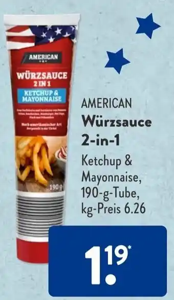 Aldi Süd American Würzsauce 2in1 Ketchup & Mayonnaise 190 g Tube Angebot