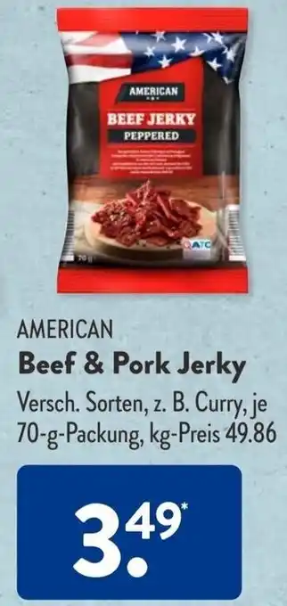 Aldi Süd American Beef & Pork Jerky 70 g Packung Angebot