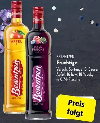 Aldi Süd Berentzen Fruchtige 0,7 L Flasche Angebot