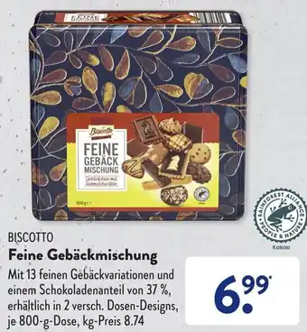 Aldi Süd Biscotto Feine Gebäckmischung 800 g Dose Angebot