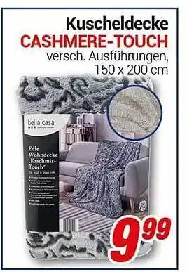 CENTERSHOP Kuscheldecke cashmere-touch bella casa Angebot