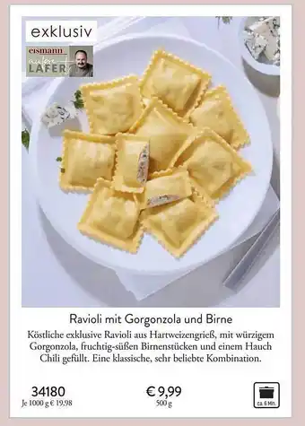 Eismann Ravioli mit gorgonzola und birne Angebot