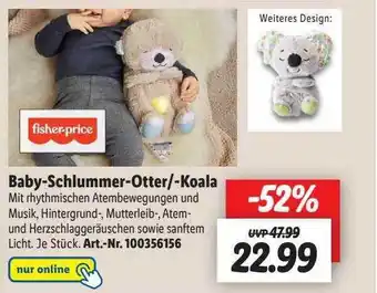 Lidl Fischer-price baby-schlummer-otter oder -koala Angebot