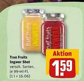 REWE True fruits ingwer shot Angebot