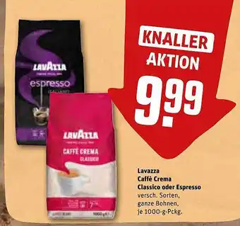 REWE Lavazza caffè crema classico oder espresso Angebot