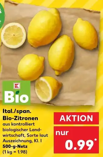 Kaufland Bio Zitronen 500 g Netz Angebot