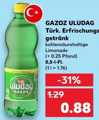 Kaufland Gazoz Uludag Türk. Efrischungsgetränk 0,5 L-Fl. Angebot